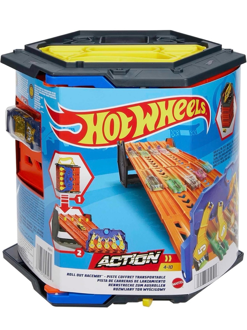 Kids Roll-Out Raceway Playset - Blue & Orange